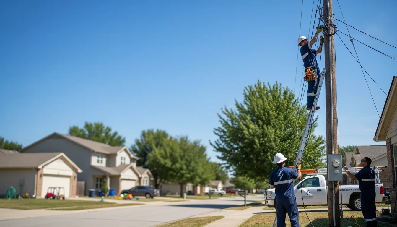 Residential electrician providing installation services in Van Vleck, TX